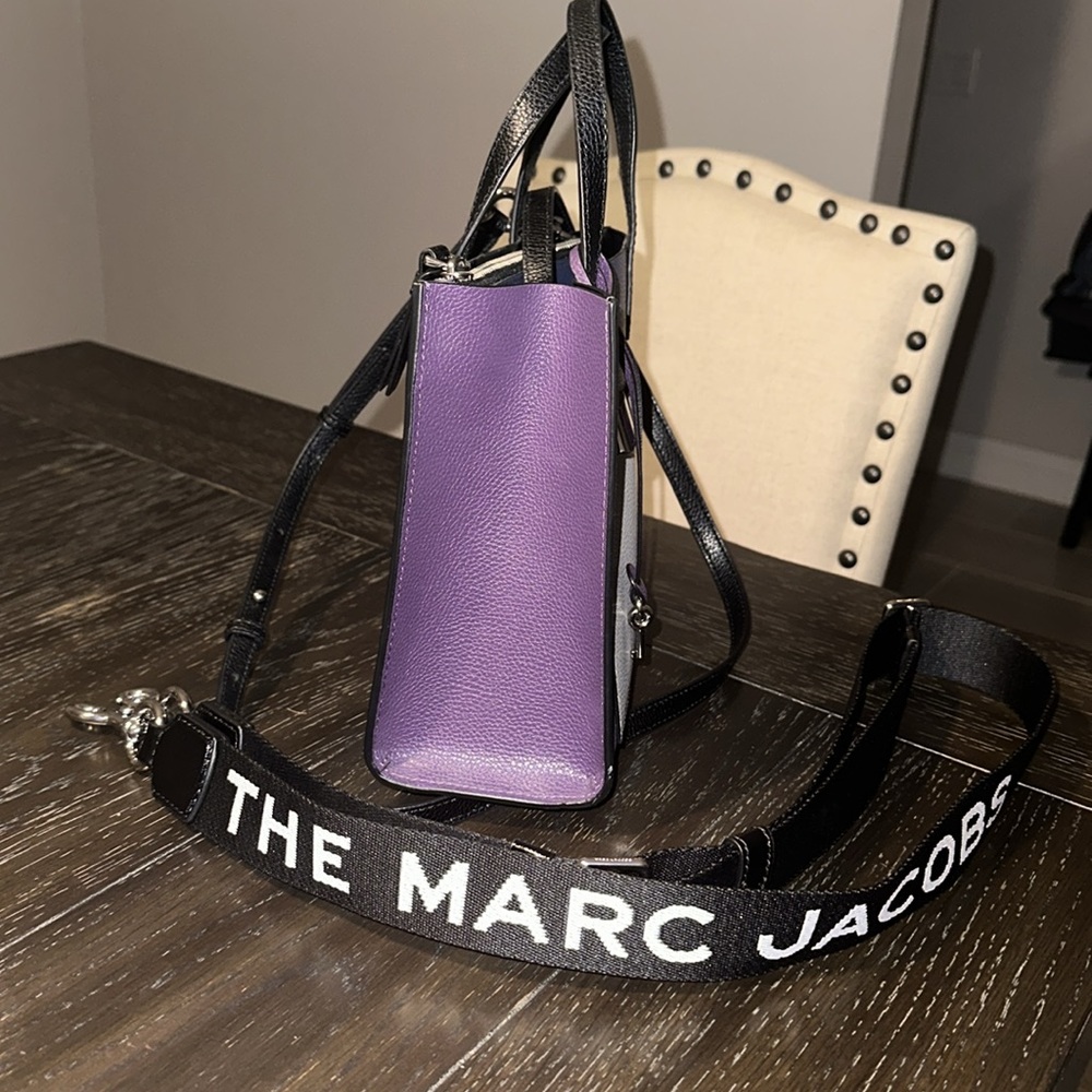 Marc Jacobs Mini Grind Colorblock Leather Tote With Additional Strap - Picture 2 of 6